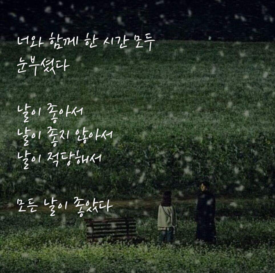 날이 좋아서 날이 좋지 않아서 날이 적당해서