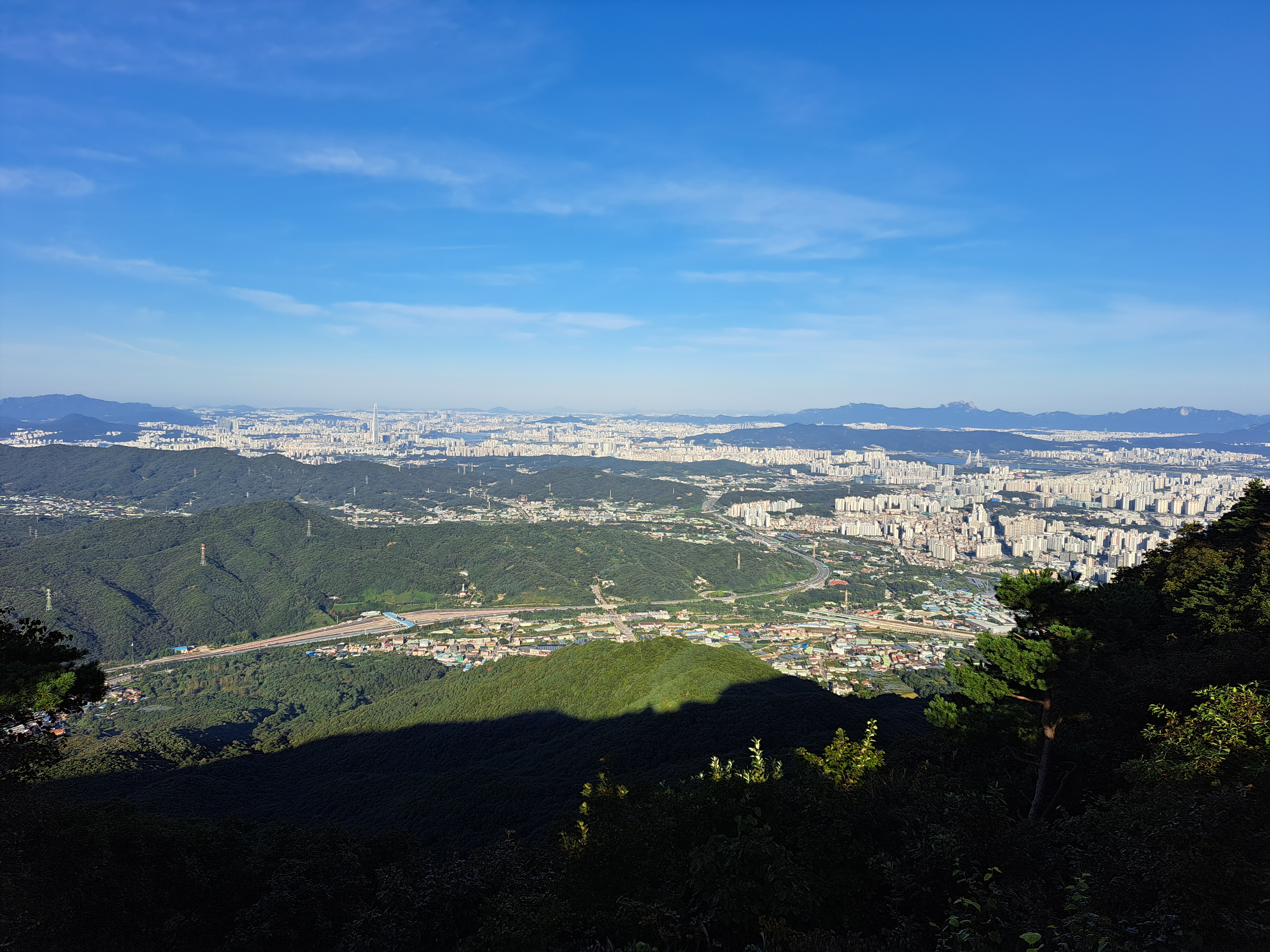 하남 검단산 정상 도착